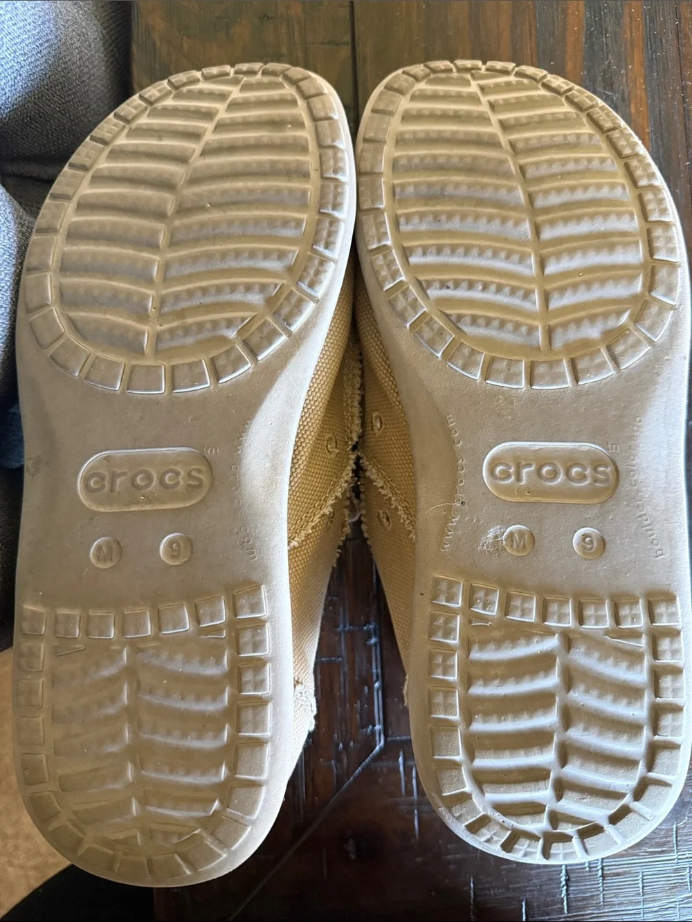 Crocs Casual Slip-On Canvas Shoes in Tan